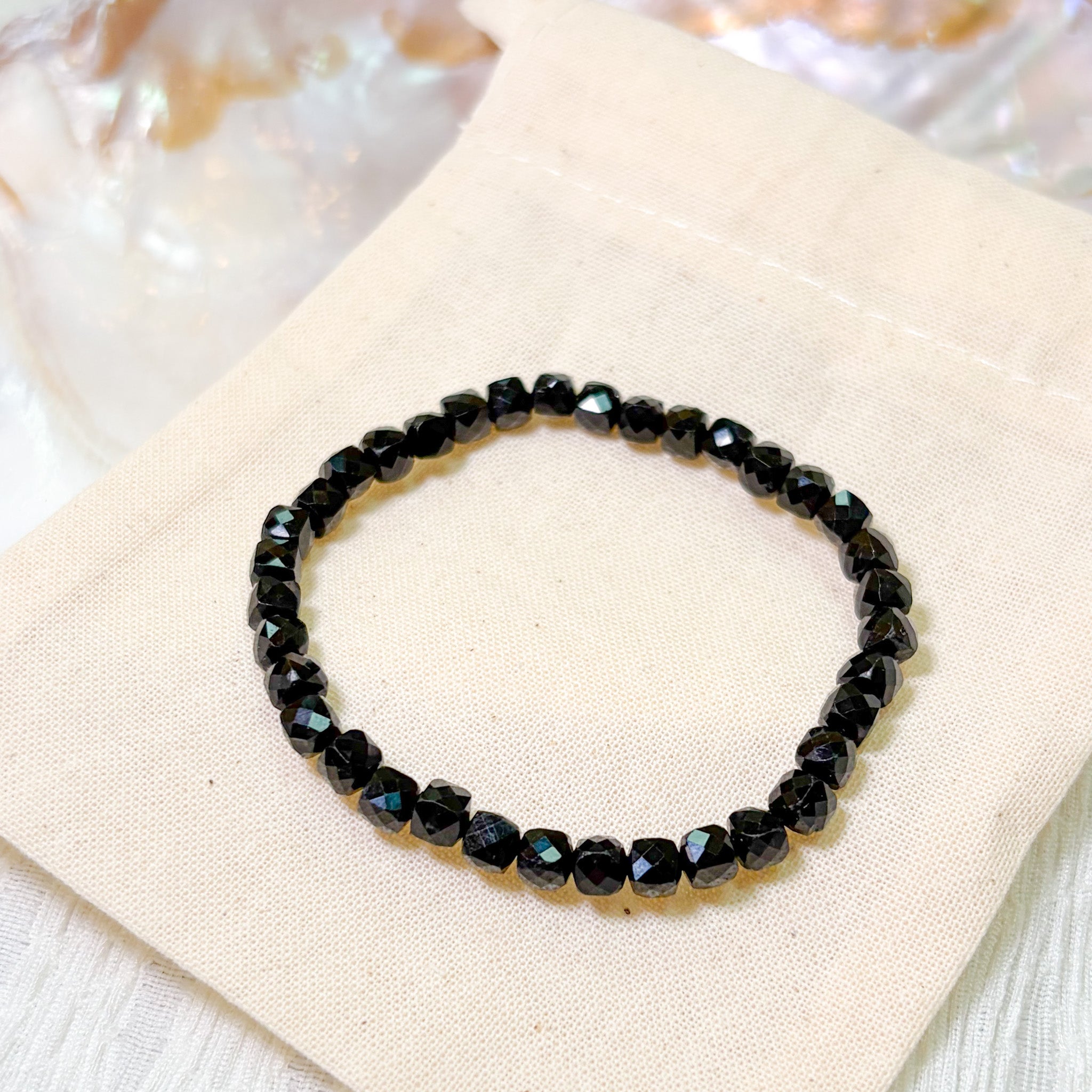 切面方形黑碧璽 5mm
